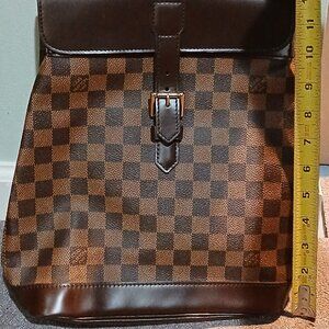 Louis Vuitton Dark Brown Checkered Backpack